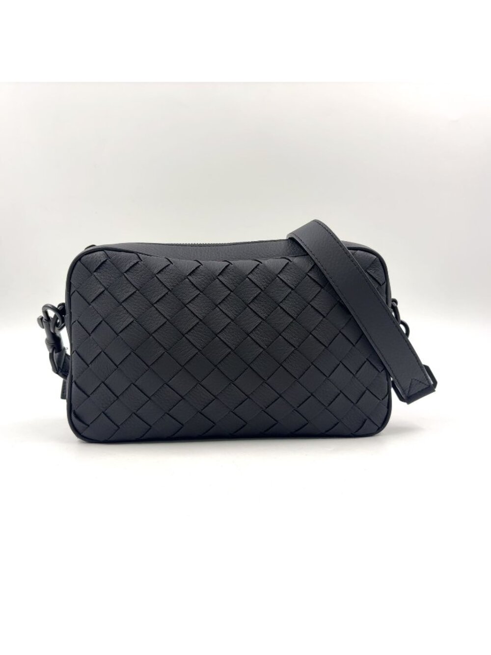 Bottega Veneta Intrecciato Leather Black Shoulder Bag